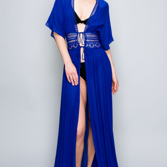 royal blue swim cover up
